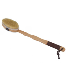 Natural wood long handle bath body brush horsehair bath brush